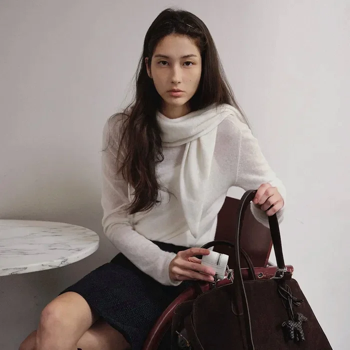 Sona Sheer Wool Knit (Snow White)