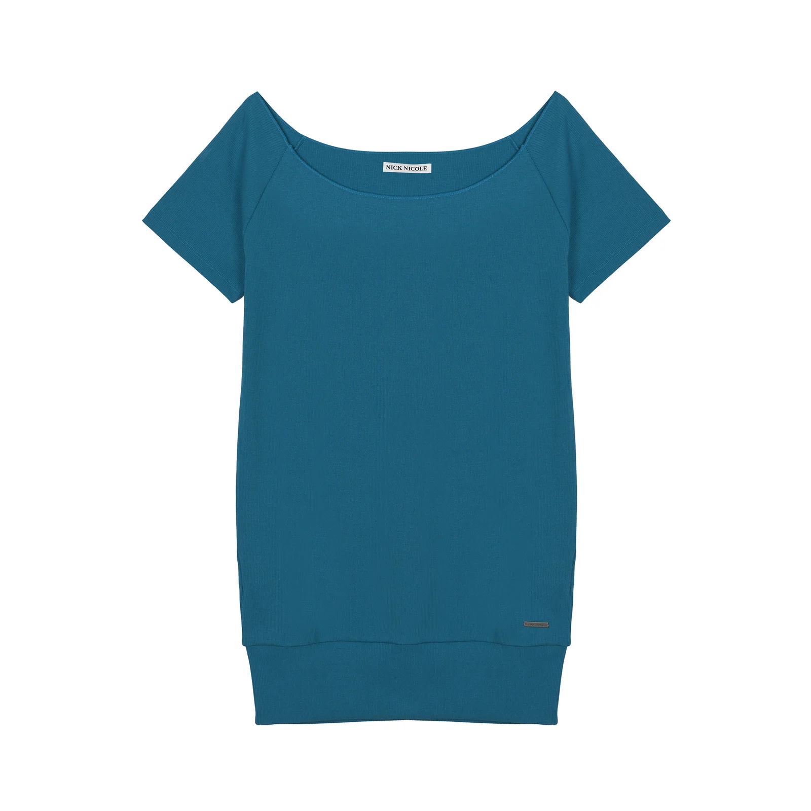 RAGLAN BOAT NECK KNIT_BLUE