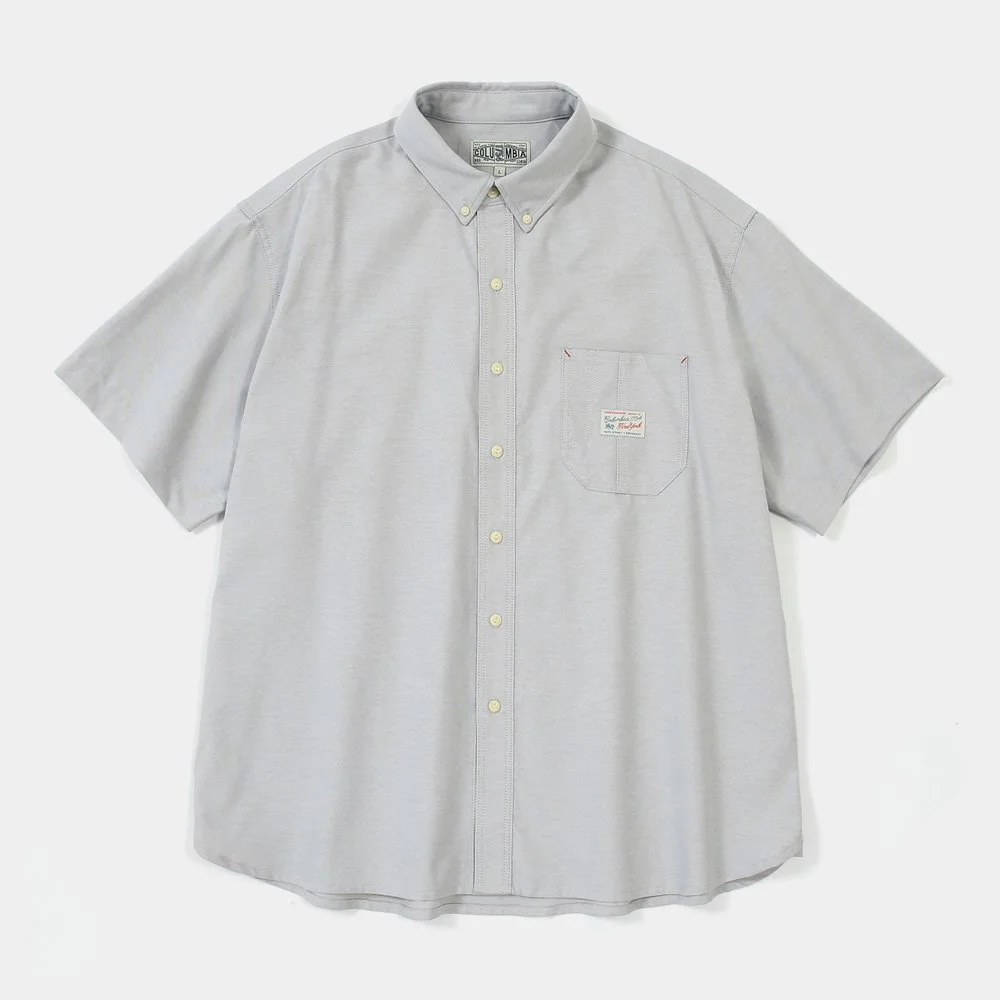 SL-LABEL ONE POCKET OXFORD S/S SHIRTS 灰色