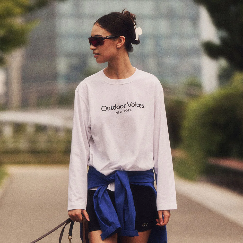 AirCorePro CLASSIC LOGO NY LONG SLEEVE TEE (WHITE)