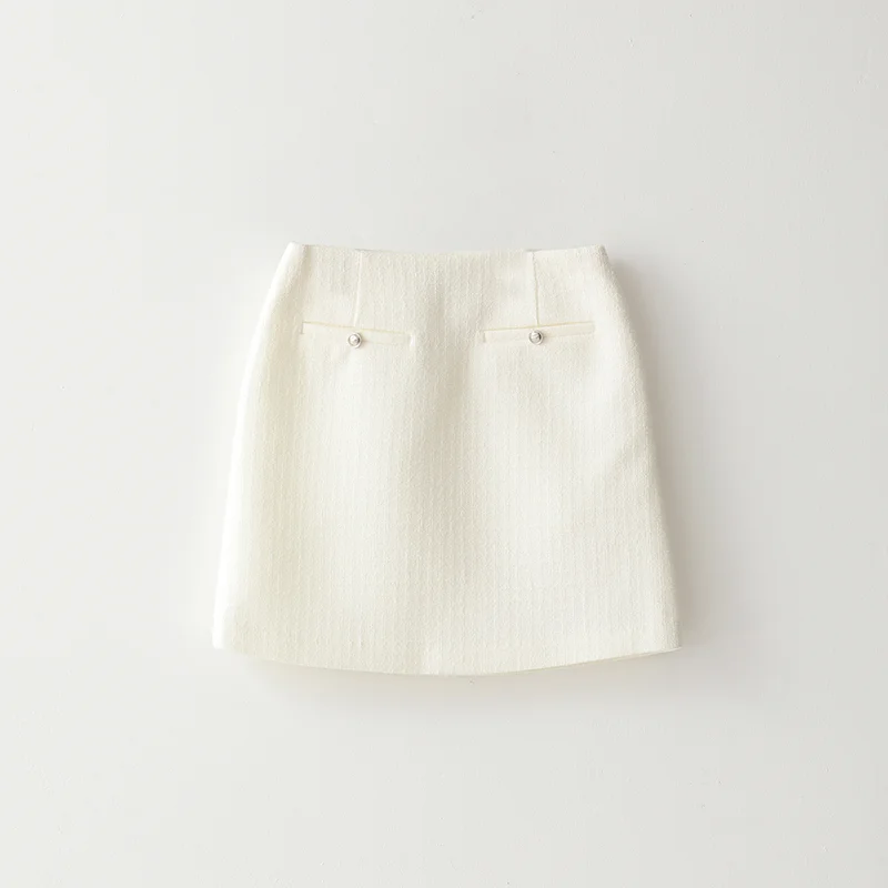 Perri tweed skirt (Ivory)