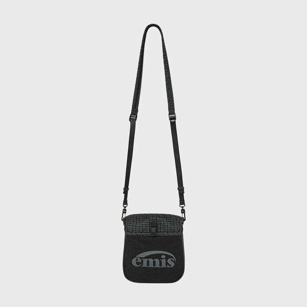 PACKABLE CHECK SACOCHE-BLACK