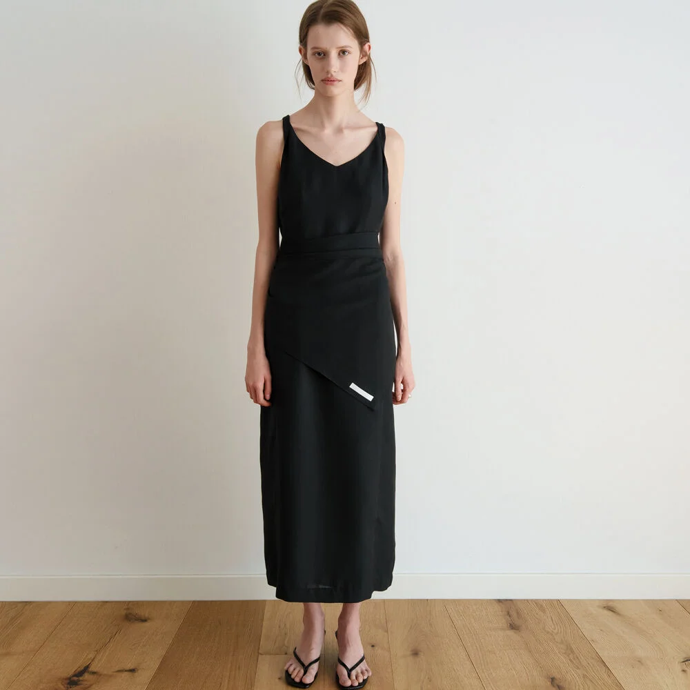 SERENE VISCOSE KNOT OPS_BLACK