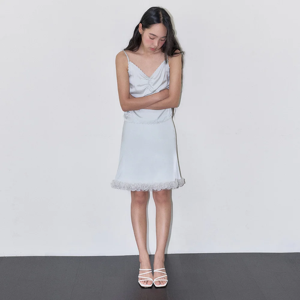 DOUBLE LAYER LACE SKIRT (MINT)
