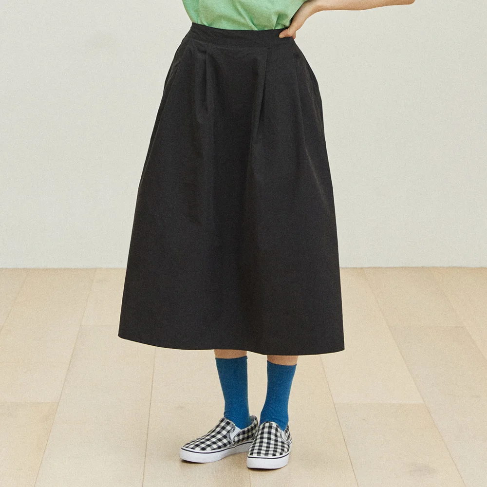 FLARE BANDING SKIRT (BLACK)