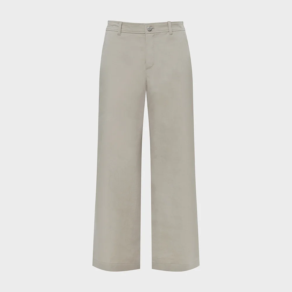 CITY CORE (City Core) 女裝 微寬版 褲子_Light Beige_DWP25352E1