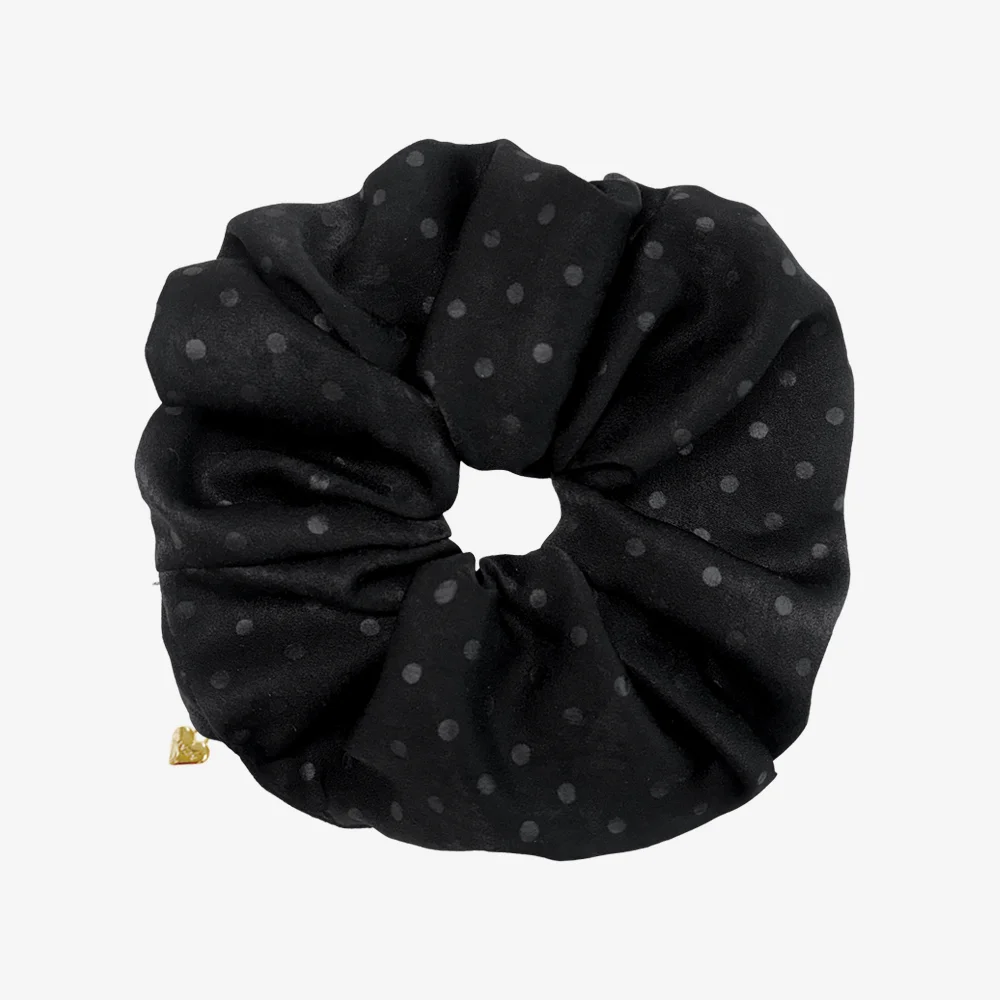 Dotty scrunchie, BLACK