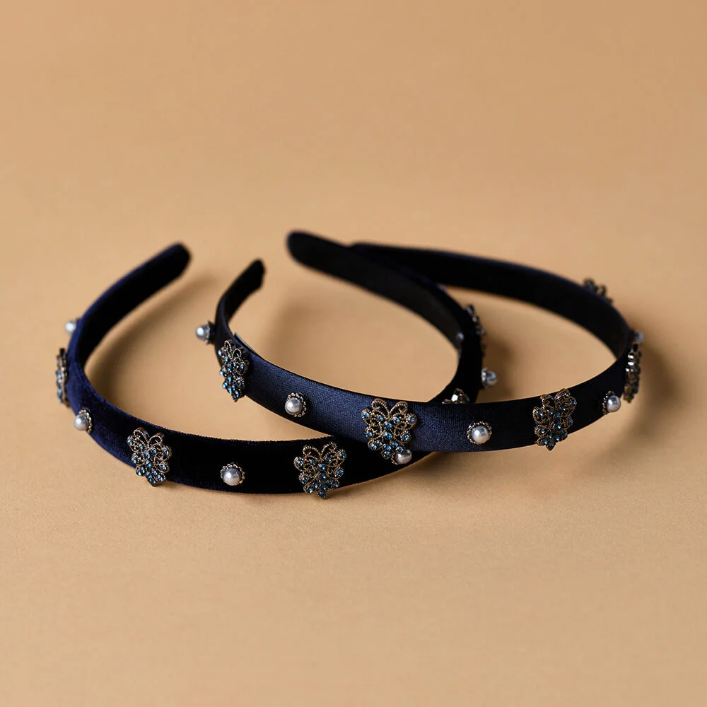 Slim Pearl Crystal Hairband