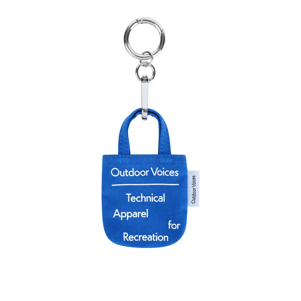 SIGNATURE TOTE BAG KEY RING (BLUE)