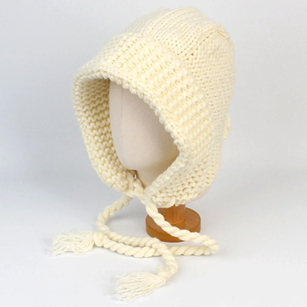 Rope Ivory Knit Bonnet Hat 針織軟帽