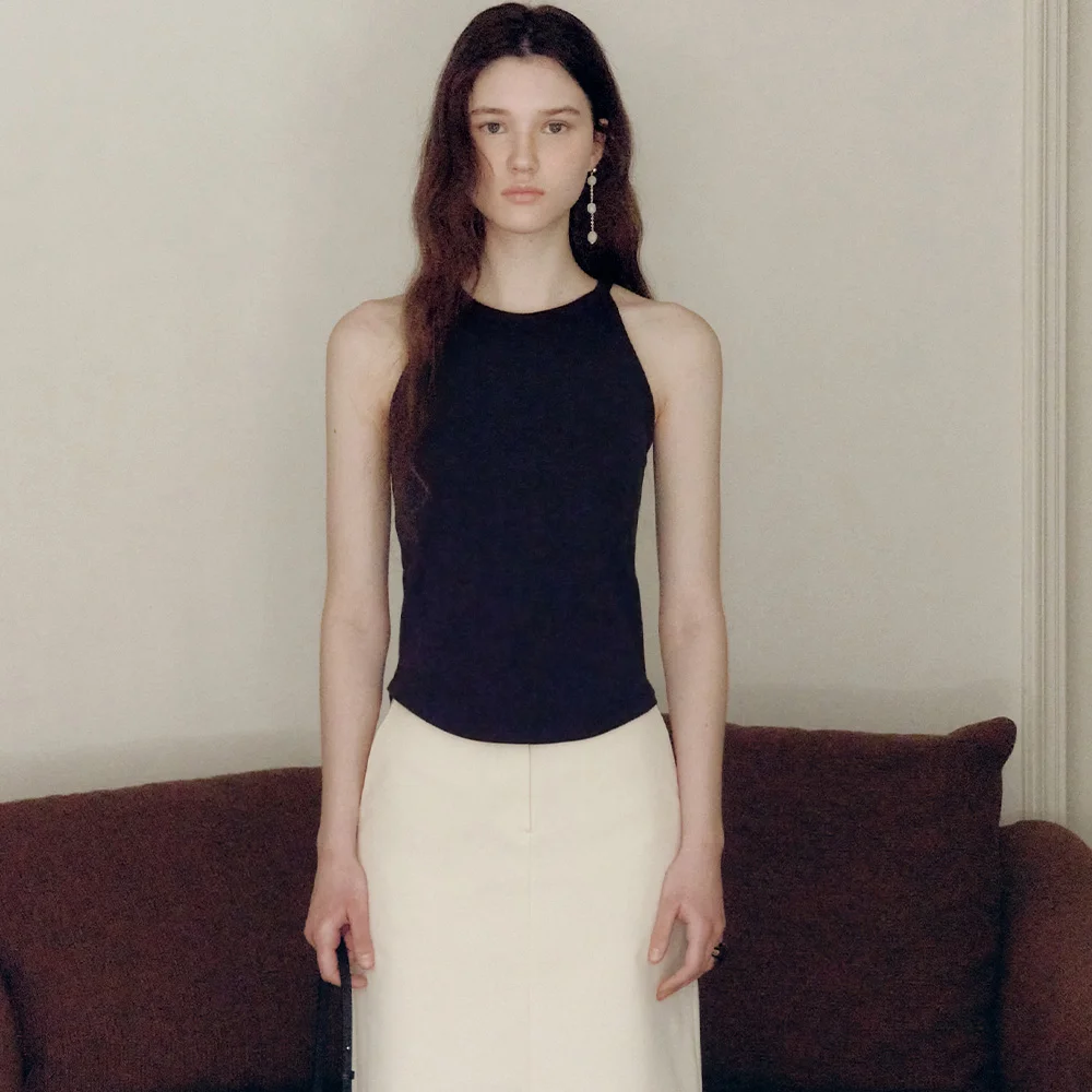Olly Halterneck Sleeveless (Navy)