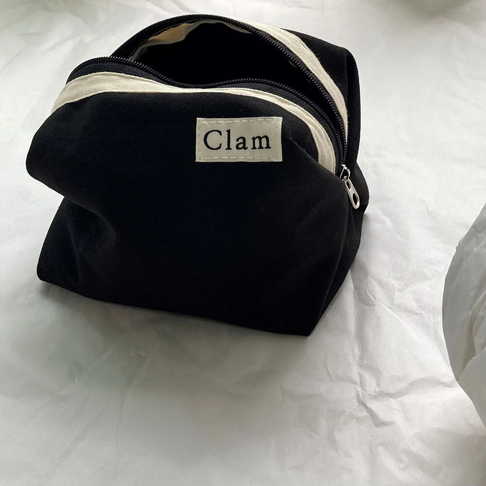 Clam round pouch _ Black