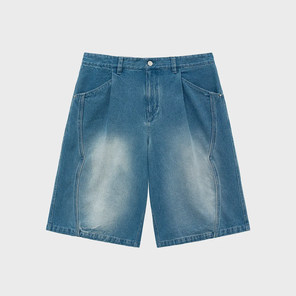 WESTERN DENIM BERMUDA SHORTS (BLUE)