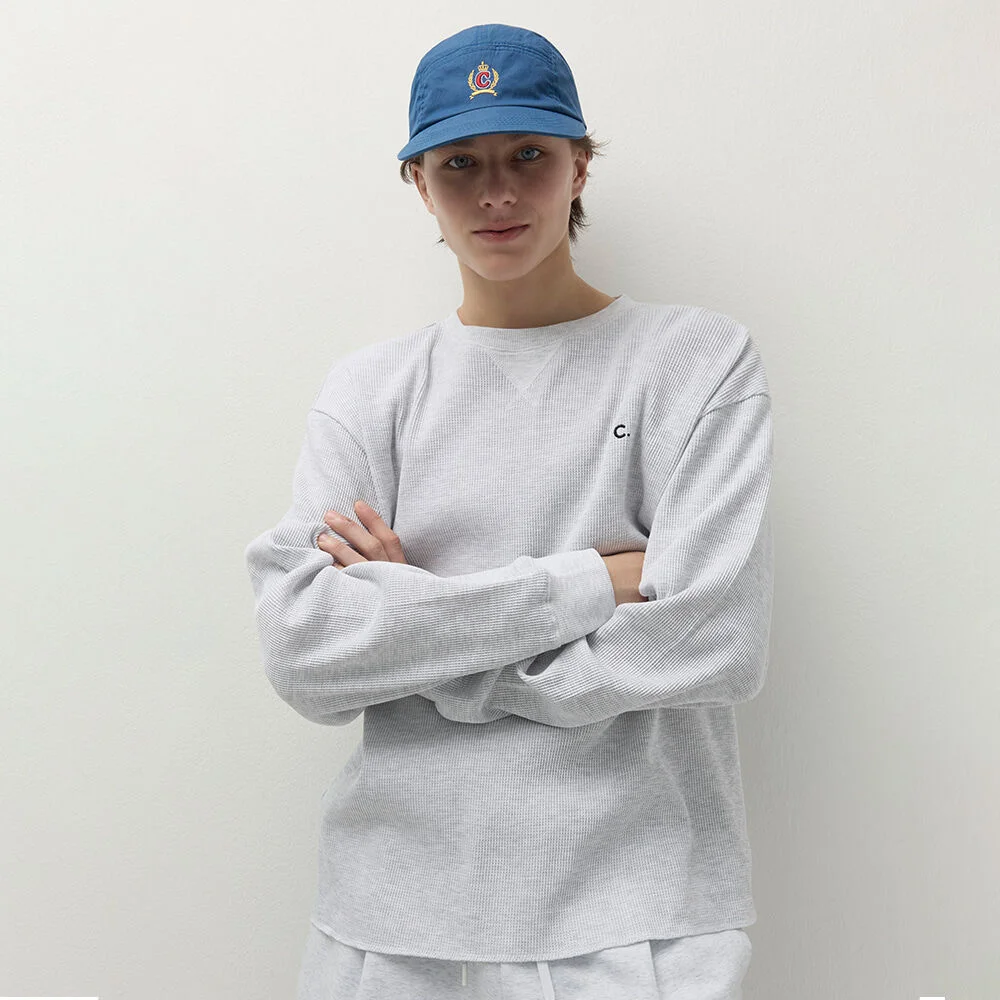 Waffle Basic T-Shirt_Men (Light Grey)