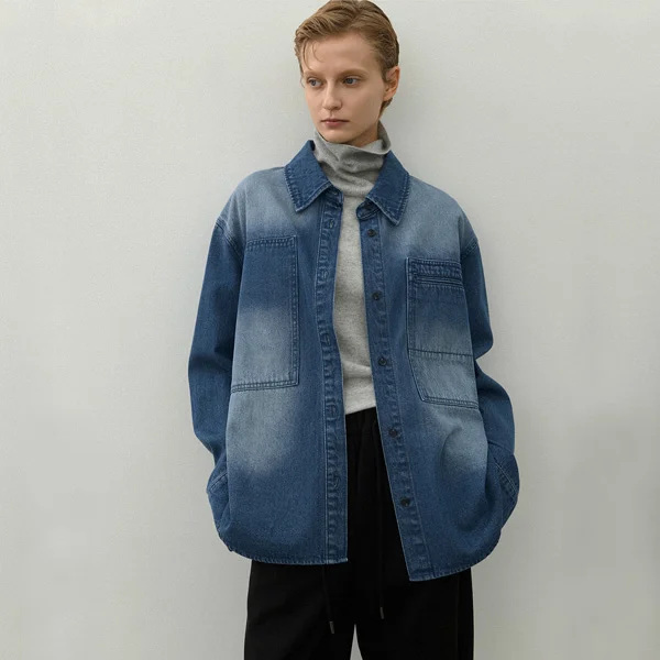 OVERFIT WARM DENIM SHIRT(BL-4275)