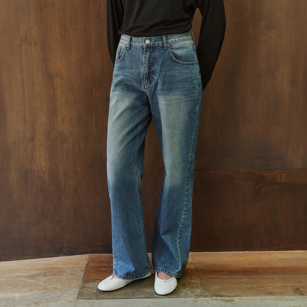 SIJN6119 常規 弧形 牛仔_Vintage blue