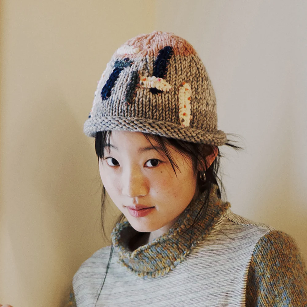 TILE BEANIE MULTI GREY