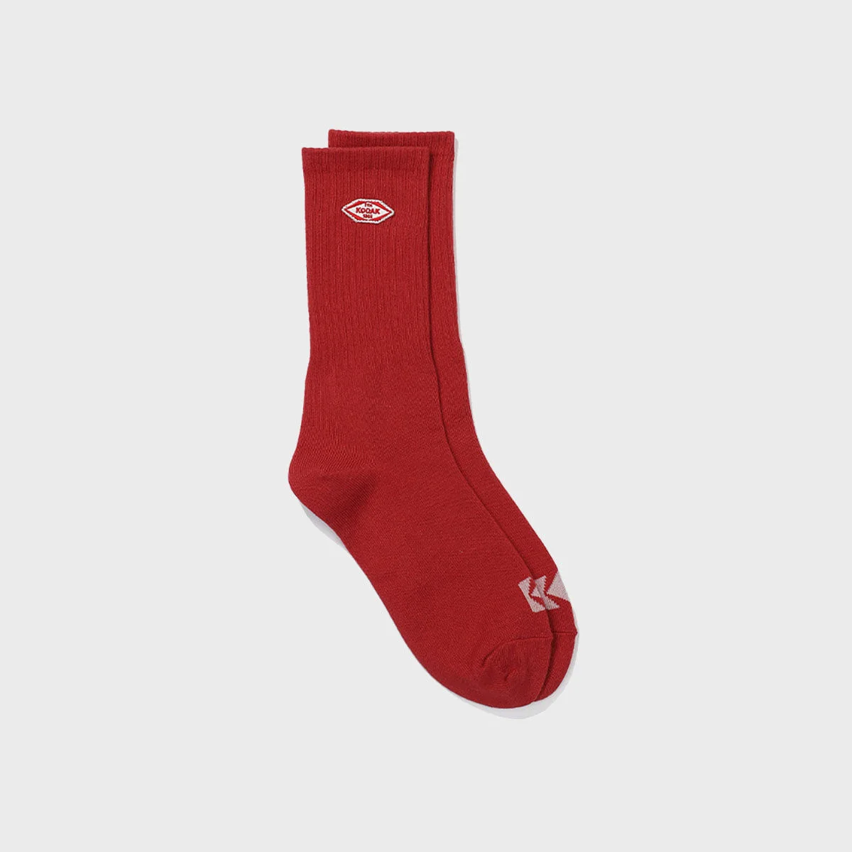 迷你 布章 中筒 襪 RED