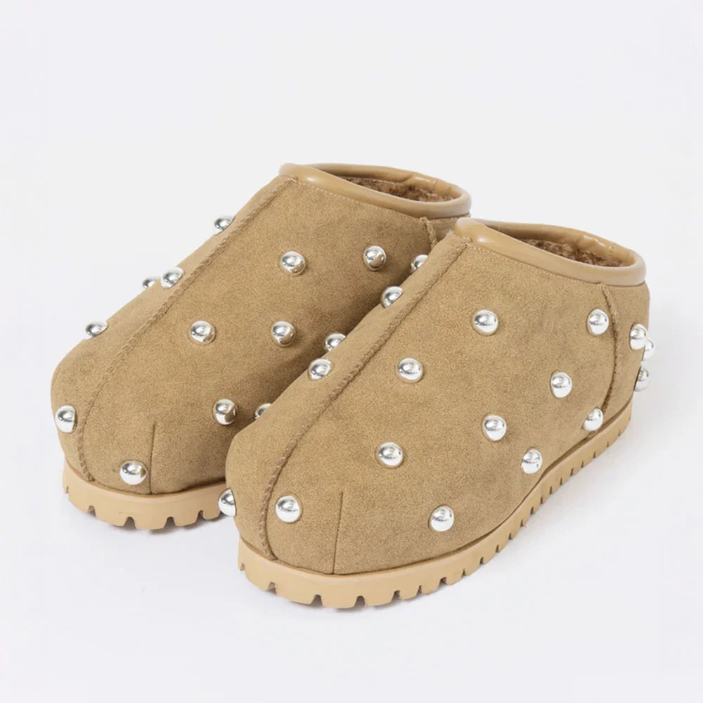 STUDS MOUTON SABOT SHOES (CML)