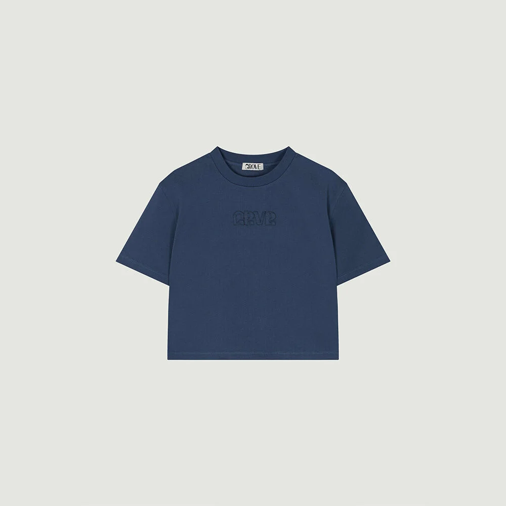 GRVR APPLIQUE T-SHIRT (BLUE)