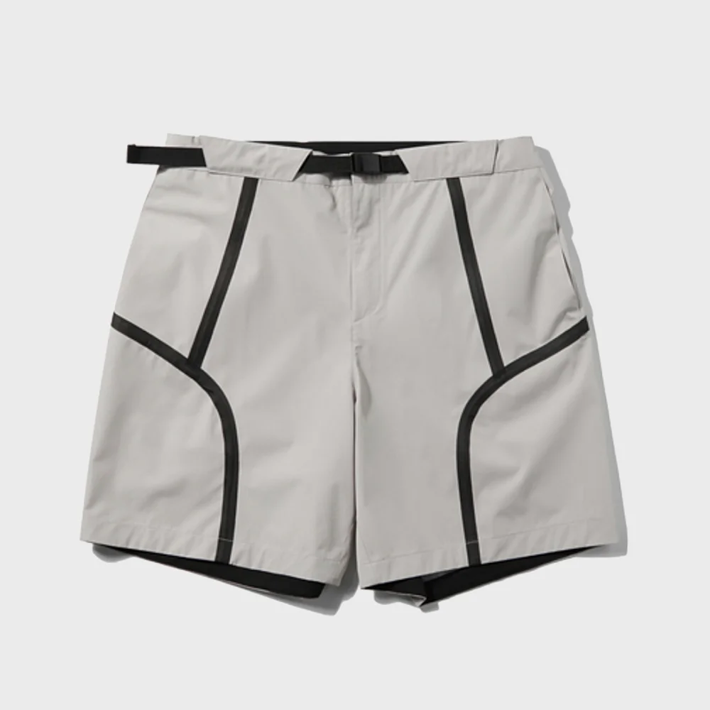 3LAYER SEAMSEALING HALF PANTS_Gray White