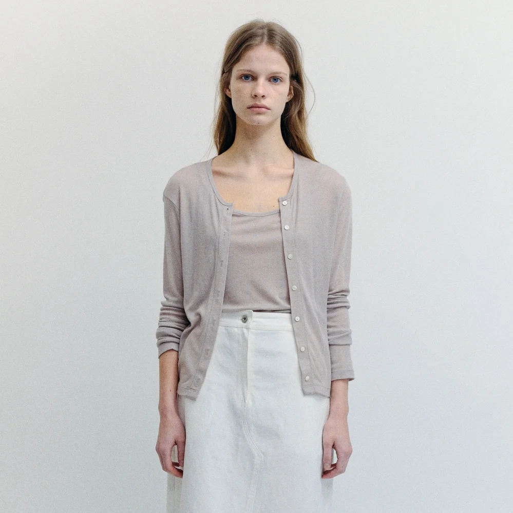 Sheer Sleeveless Cardigan Set