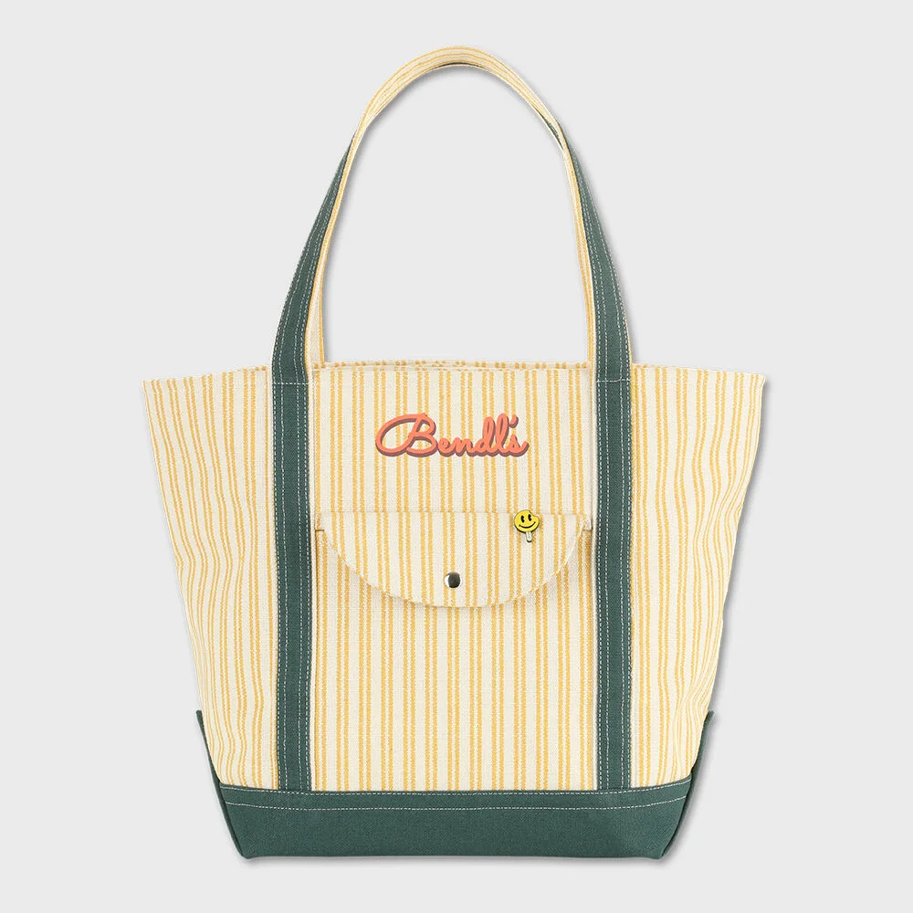 RETRO STRIPE TOTE BAG - YELLOW