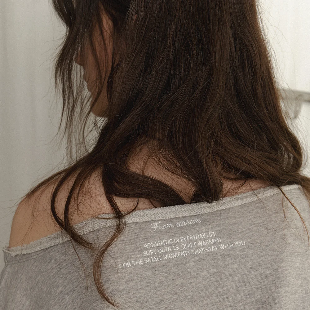 Moon damage sweatshirt_melange grey