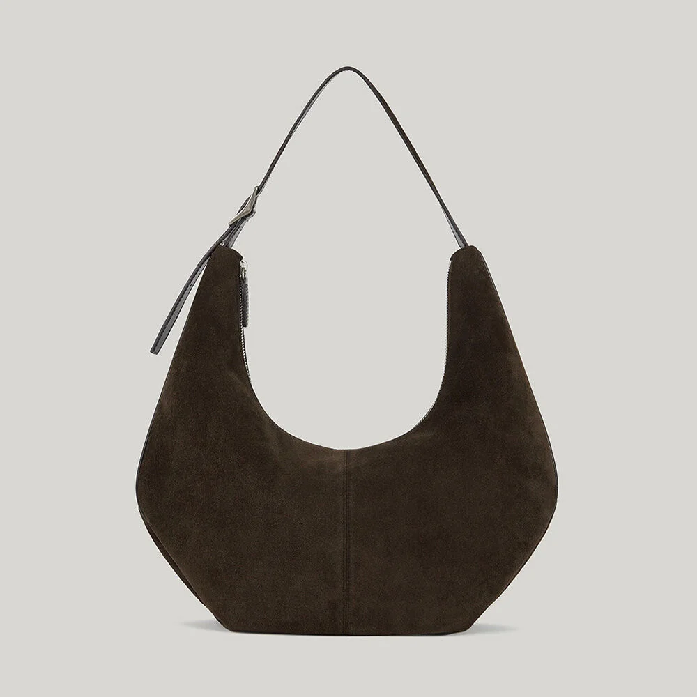MOSSY HOBO BAG (SUEDE BROWN)