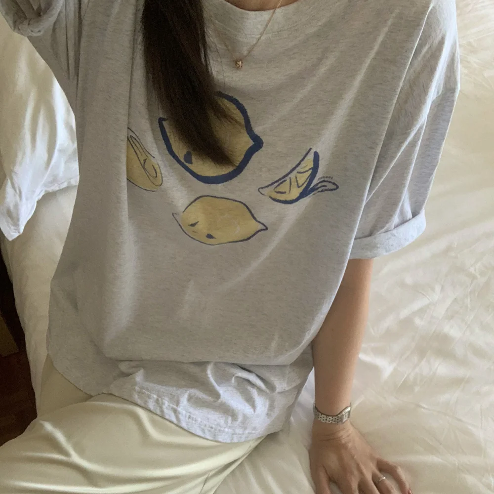 Lemon T-shirts_ White Melange