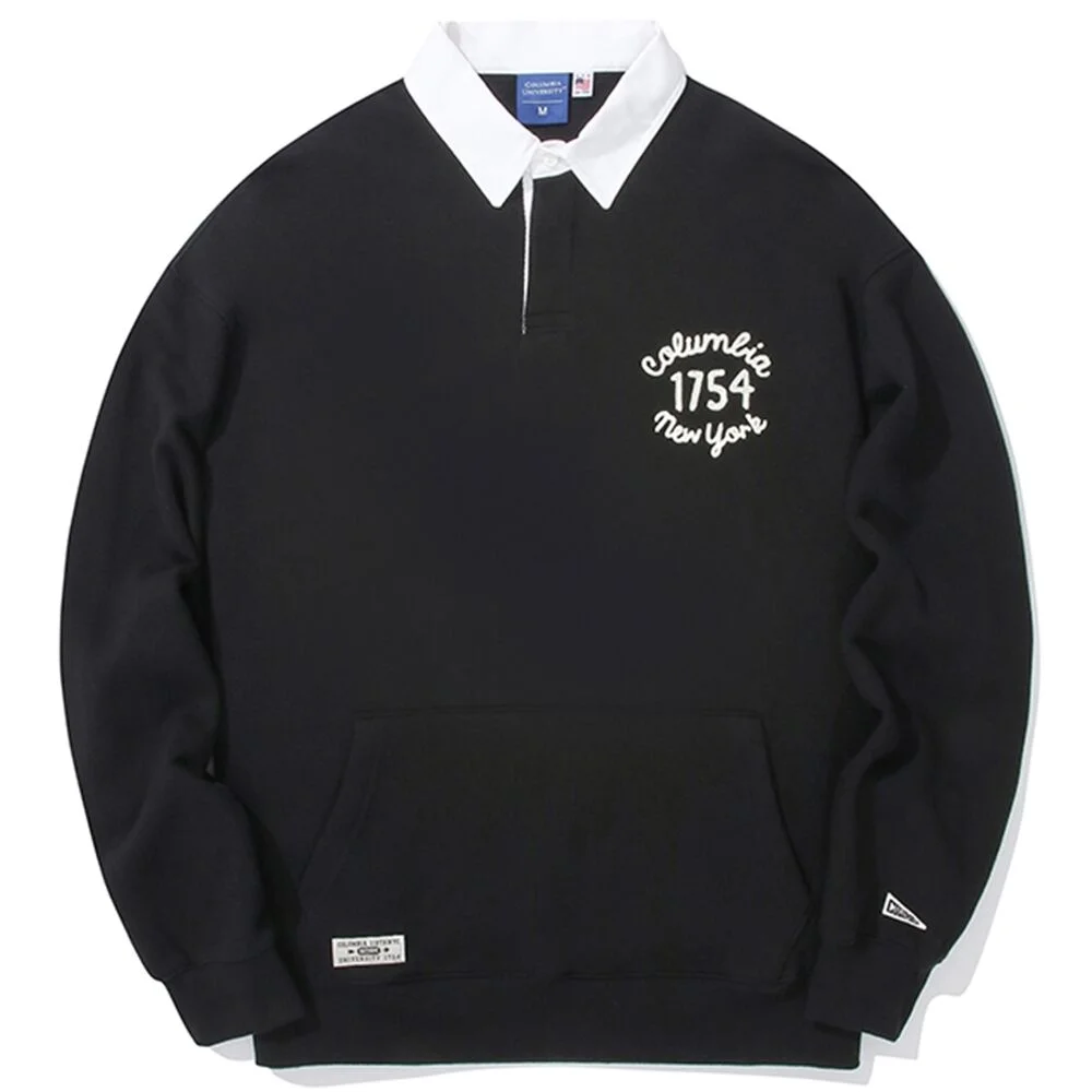 1754 CLASSIC LOGO POCKET RUGBY SWEATSHIRTS 黑色