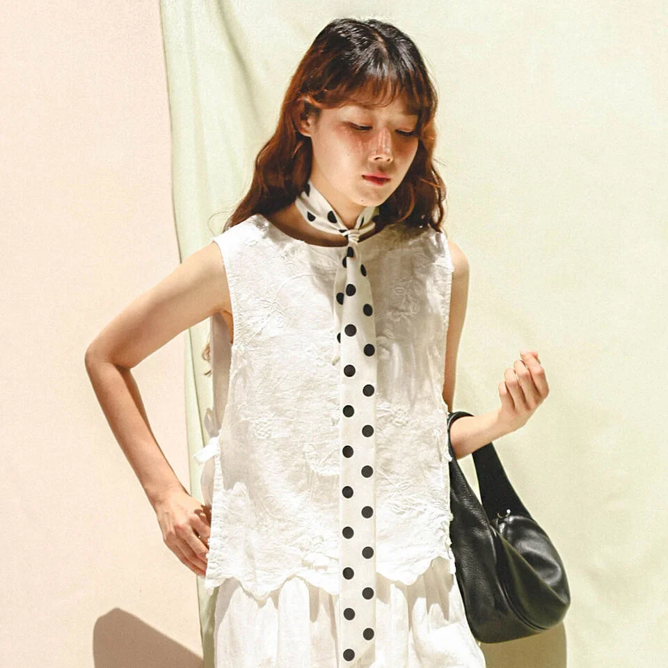 Lace White Vest
