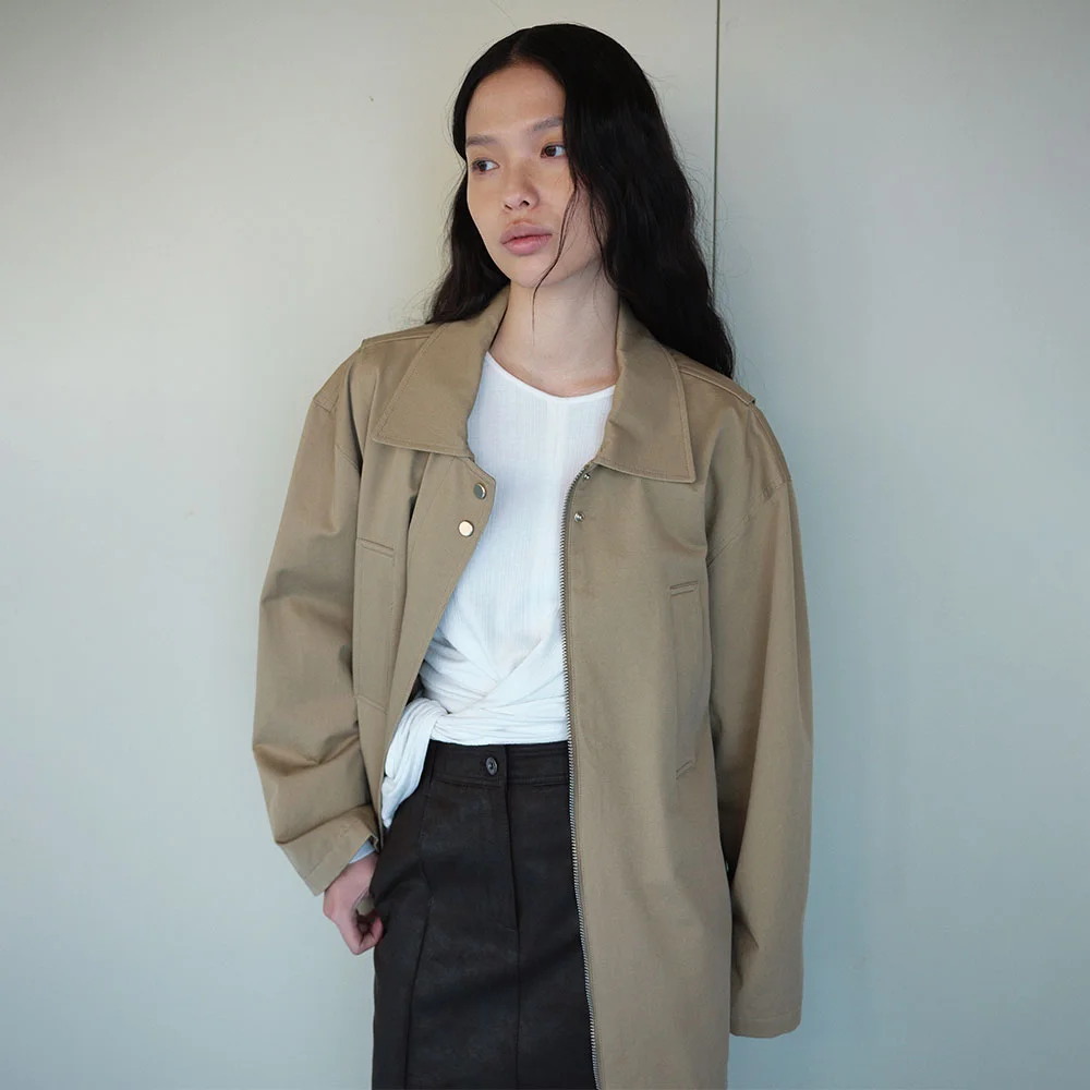 Cotton Panelled Half Jacket M901_91