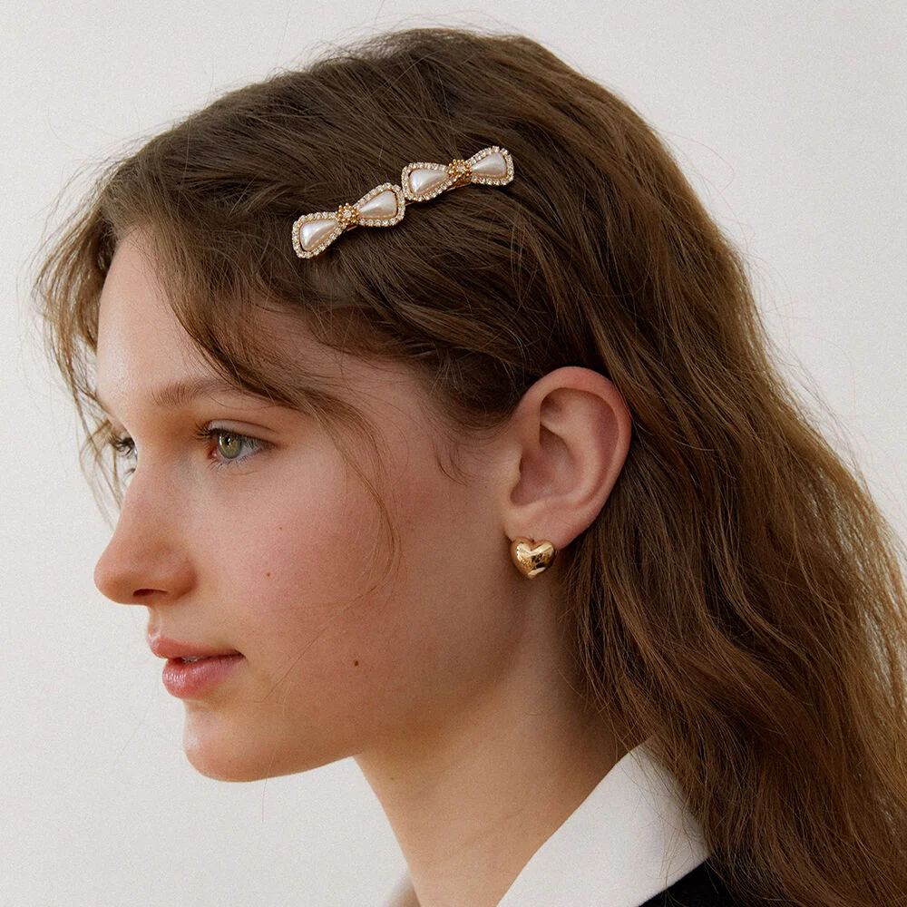 vintage ribbon hair pin HP042
