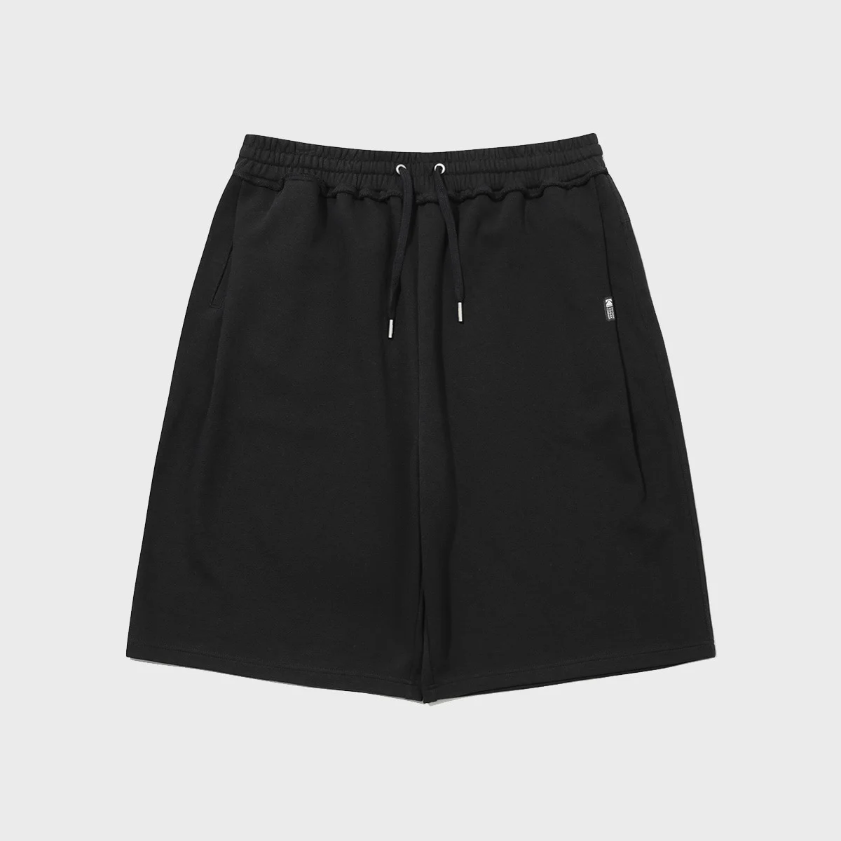 鬆緊帶 純棉 百慕達 短褲 BLACK