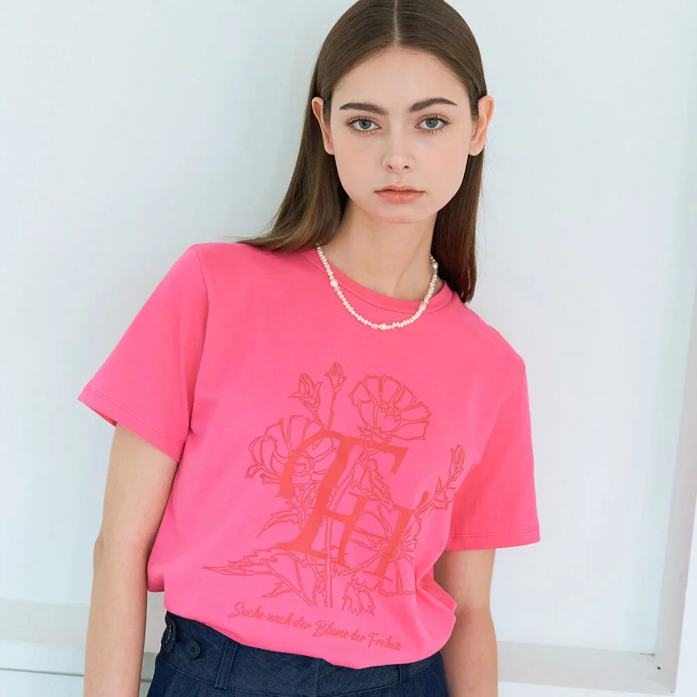 FLOWER LOGO T-SHIRT (PINK)