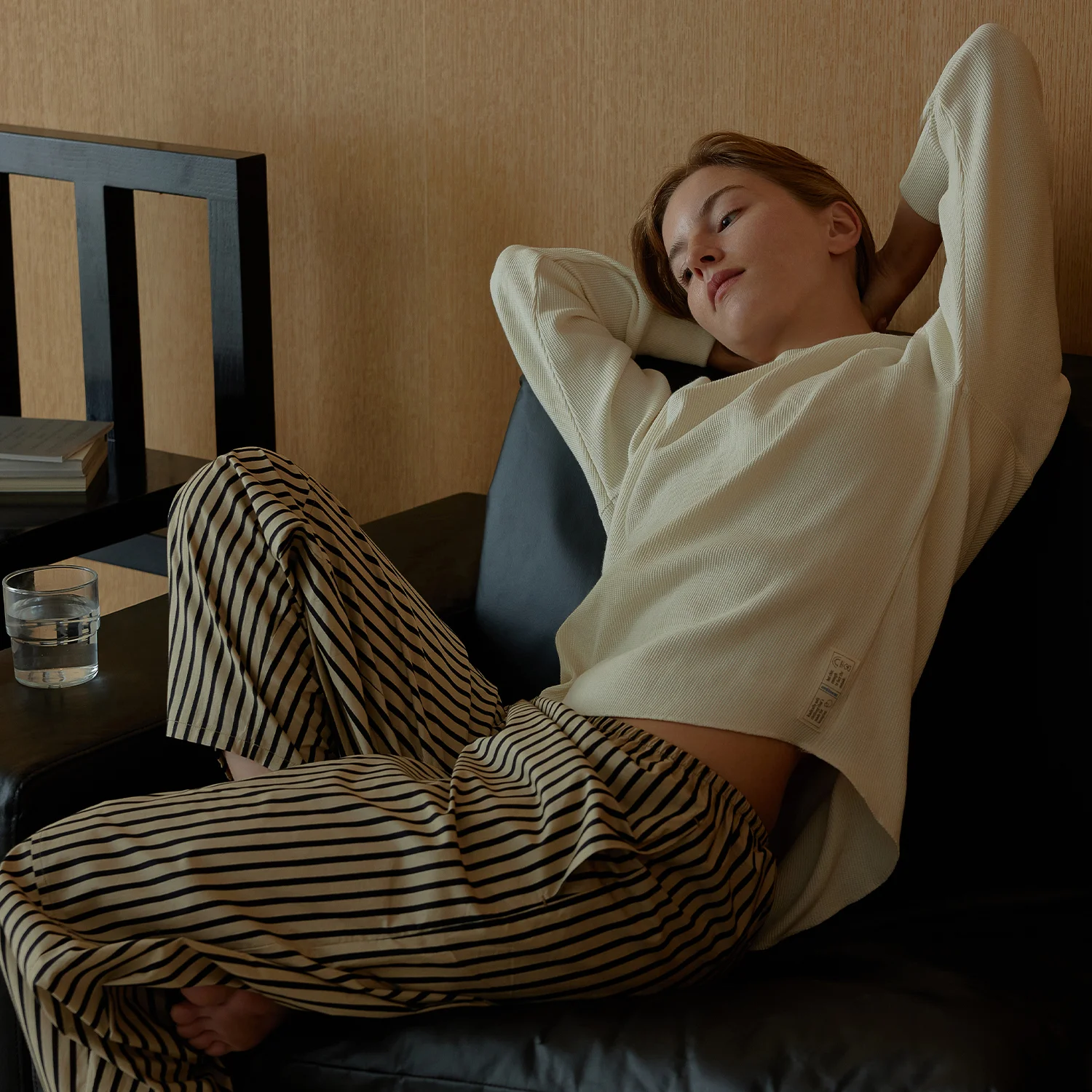 RL 居家 Wear 睡衣 褲子 - beige black stripe