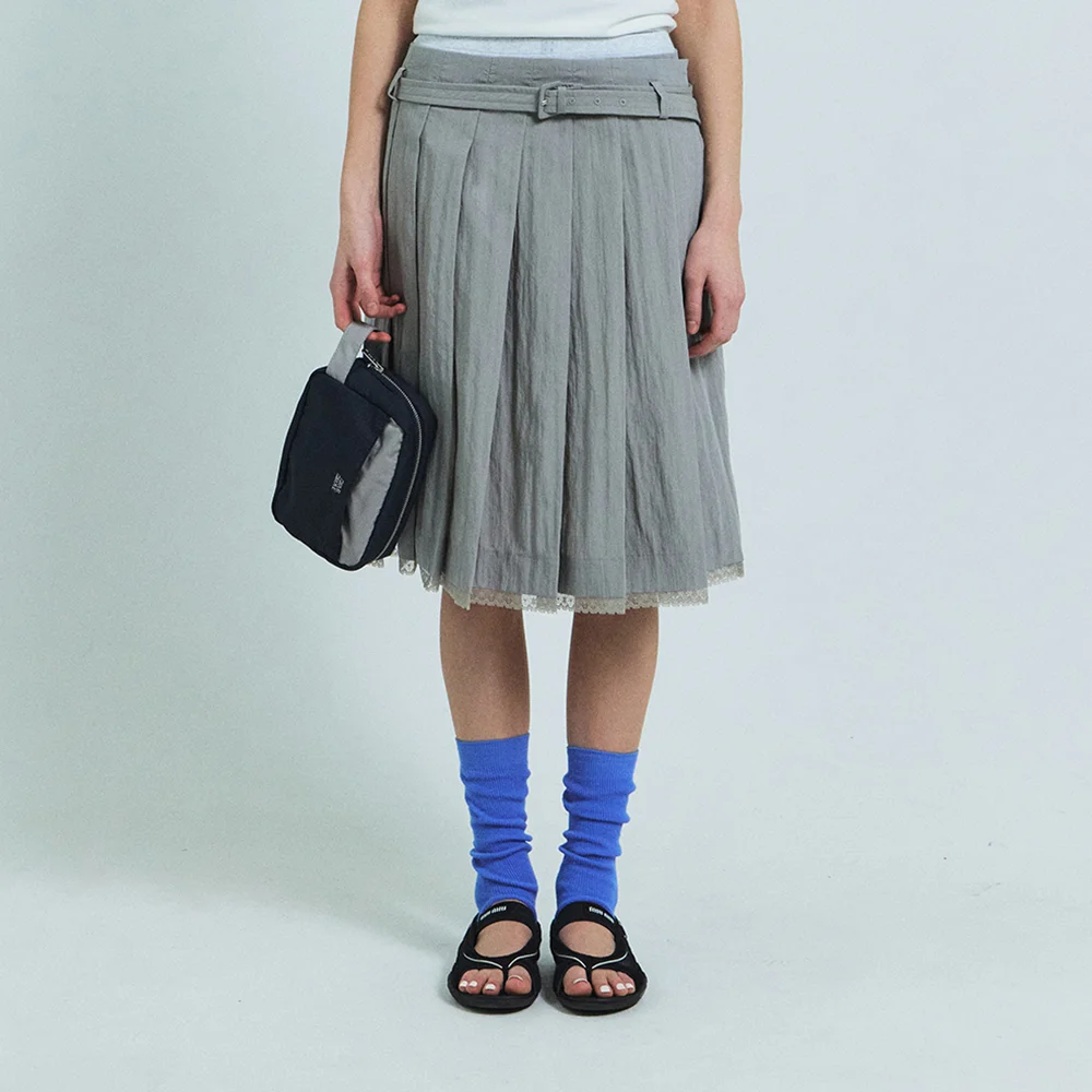 INES MIDI SKIRT (GRAY)