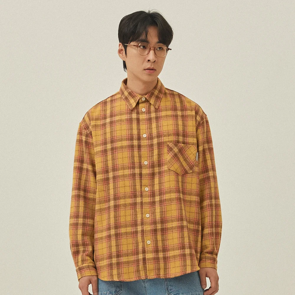 COUNTRY CHECK SHIRT(YELLOW)