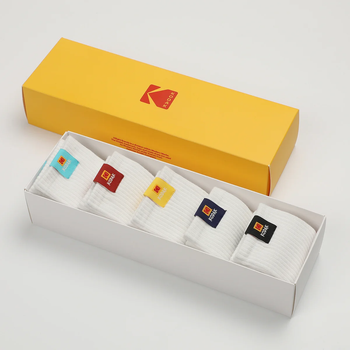 色 標籤 中筒 襪 5PC MULTI