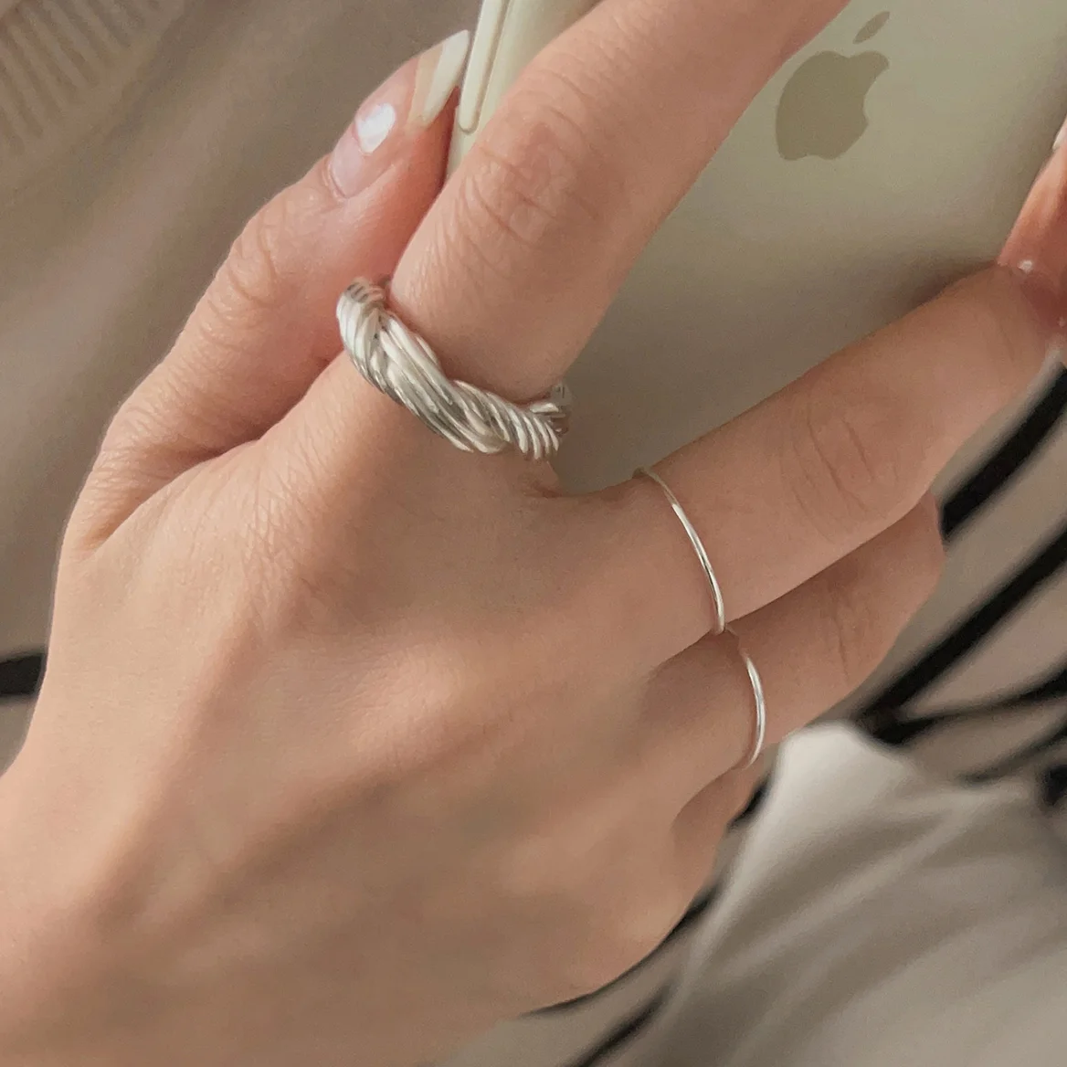 silver925 mone ring