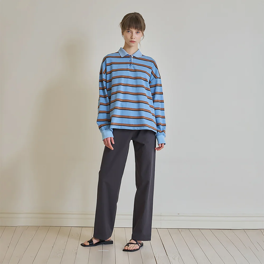 Belt wide pants (Gray)