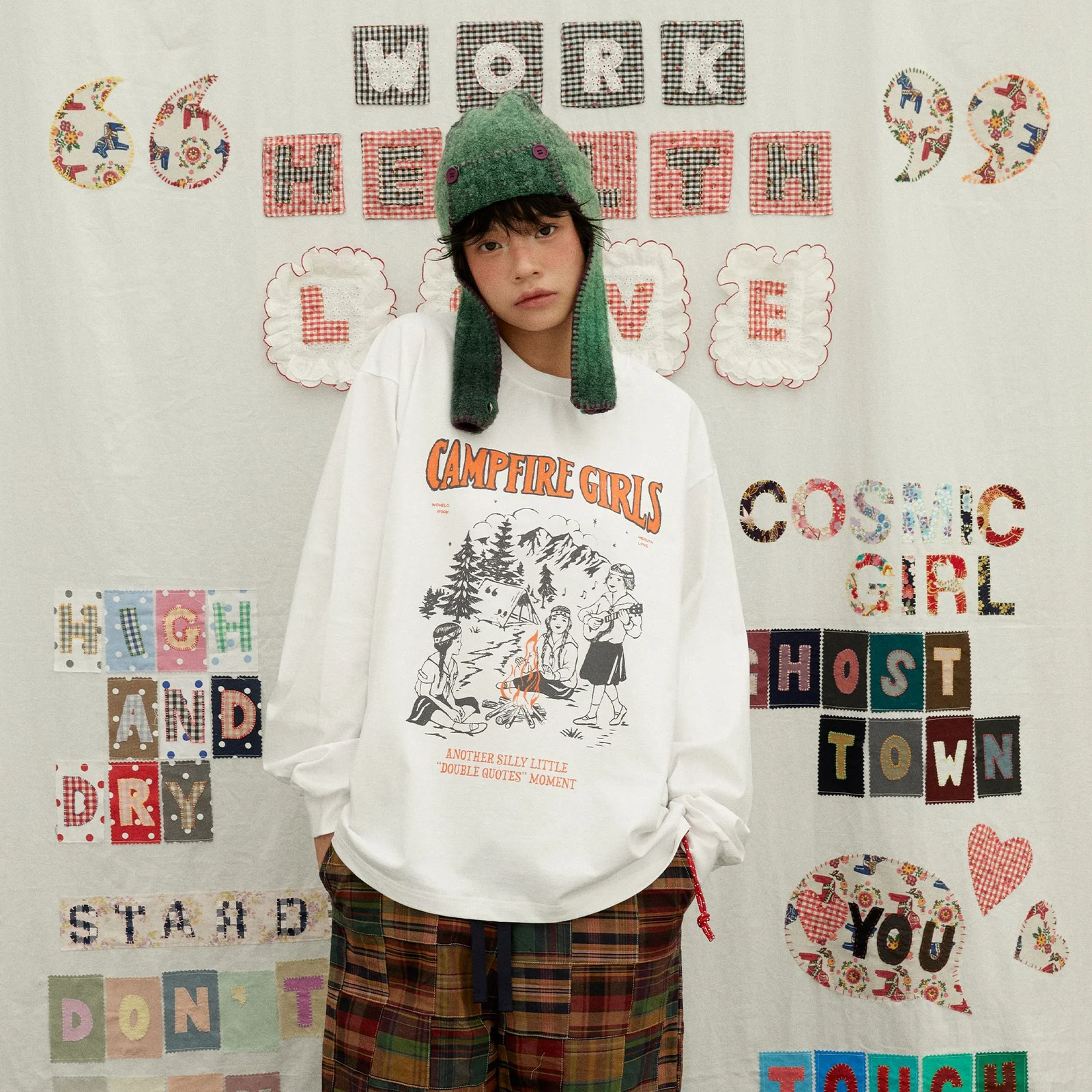 Capmfire girls Long leeve T-shirt Camp Fire Girls 長袖T恤 (白色)