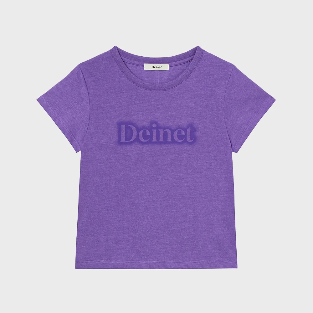 SPRAY LOGO PIGMENT T-SHIRT IN PURPLE
