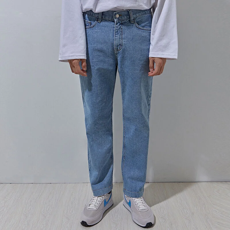 regular banding denim light color