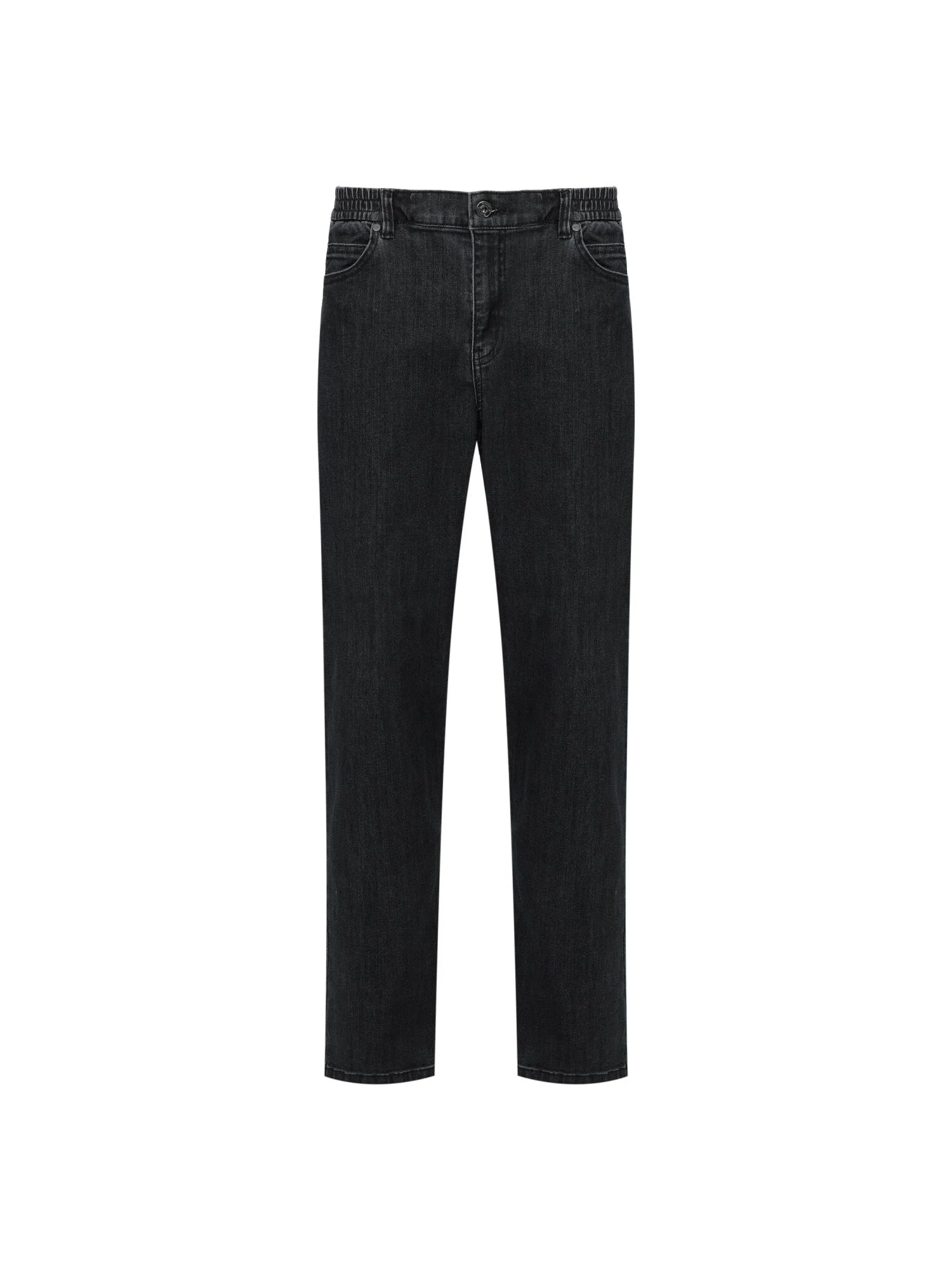 EASY WARM (輕鬆 暖感) 男裝 標準 牛仔 褲子_BLACK DENIM_DMU263472D