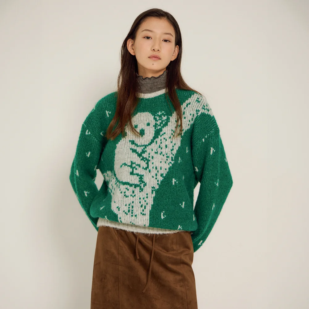 Koala Jacquard Knit (Green)