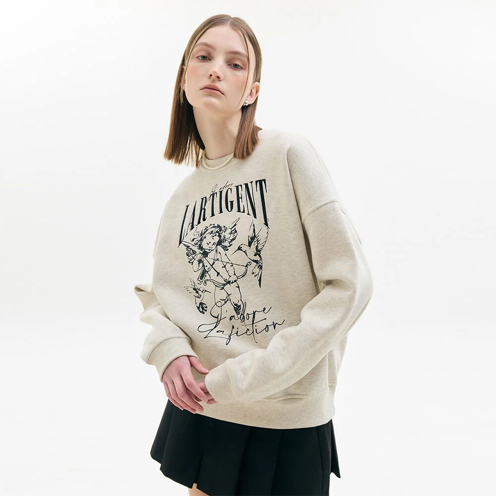 LX CUPID NAPPING SWEATSHIRT(OATMEAL)