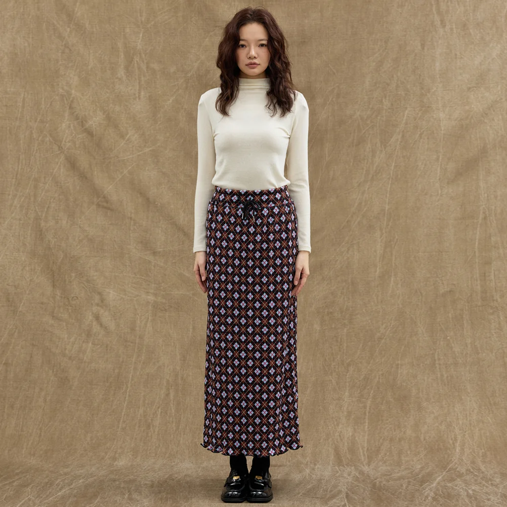 Heritage Pleats Long Skirt