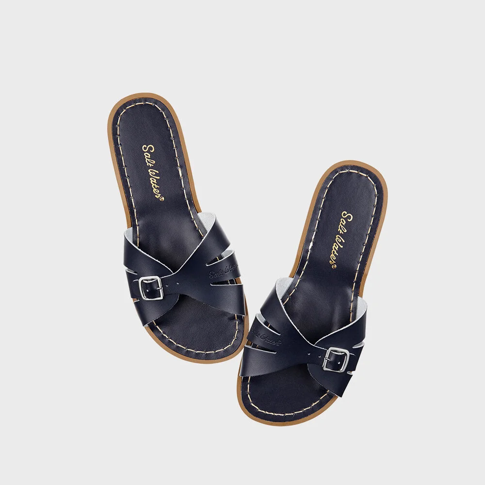 SALT-WATER SANDAL ADULT CLASSIC SLIDE NAVY